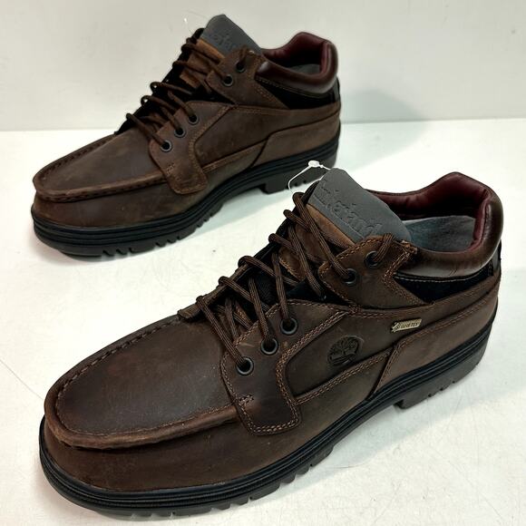 NWOT Timberland Heritage Boot GORE-TEX Membrane Moc Toe Brown US 12 Wide - Picture 5 of 10